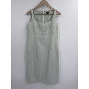 Worth Mint Green Geo Pattern Square Neck Shift Dress Size 8